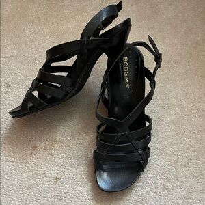 BCBGeneration Black Strappy Heels
Sz 6.5